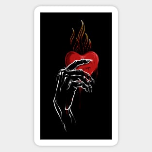 Flaming heart bleeding. Magnet
